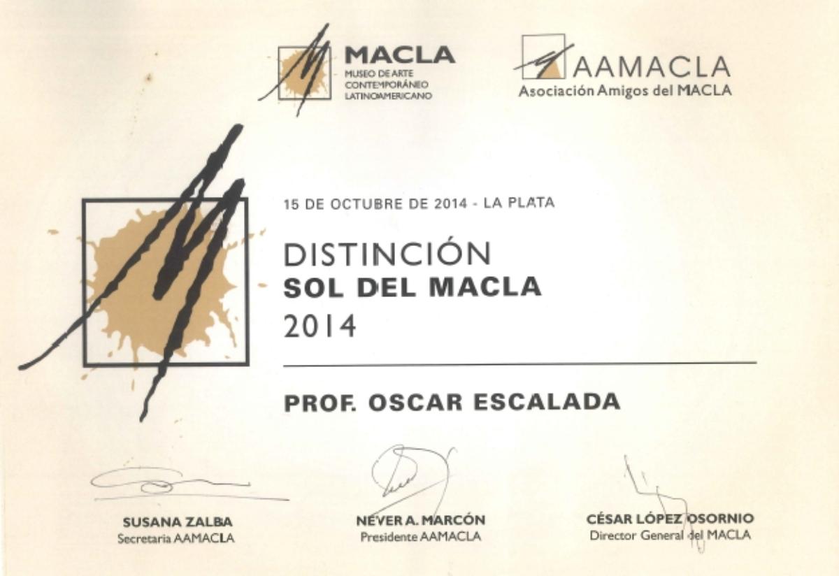 Distinción Sol del MACLA